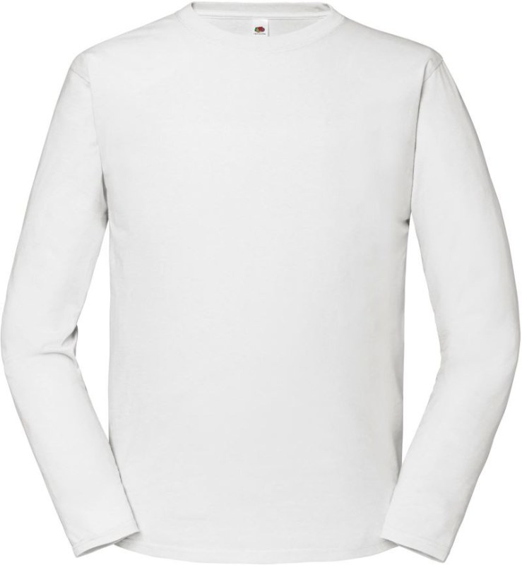 Fruit of the Loom Iconic 195 LSL Pánské tričko z&nbsp;těžké bavlny s&nbsp;dl. rukávem 16.1360 white - Pánské oblečení trička