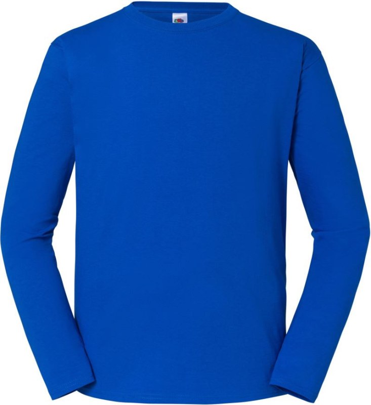 Fruit of the Loom Iconic 195 LSL Pánské tričko z těžké bavlny s dl. rukávem 16.1360 royal blue
