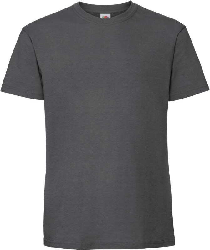 Fruit of the Loom Iconic 195 T Pánské těžké tričko 16.1422 light graphite