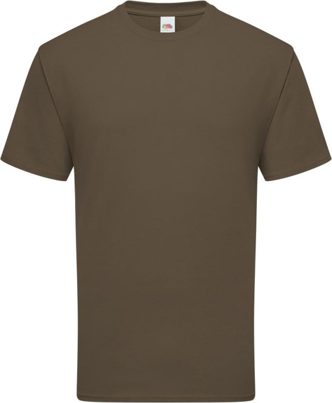 Fruit of the Loom Iconic 195 T Pánské těžké tričko 16.1422 truffle