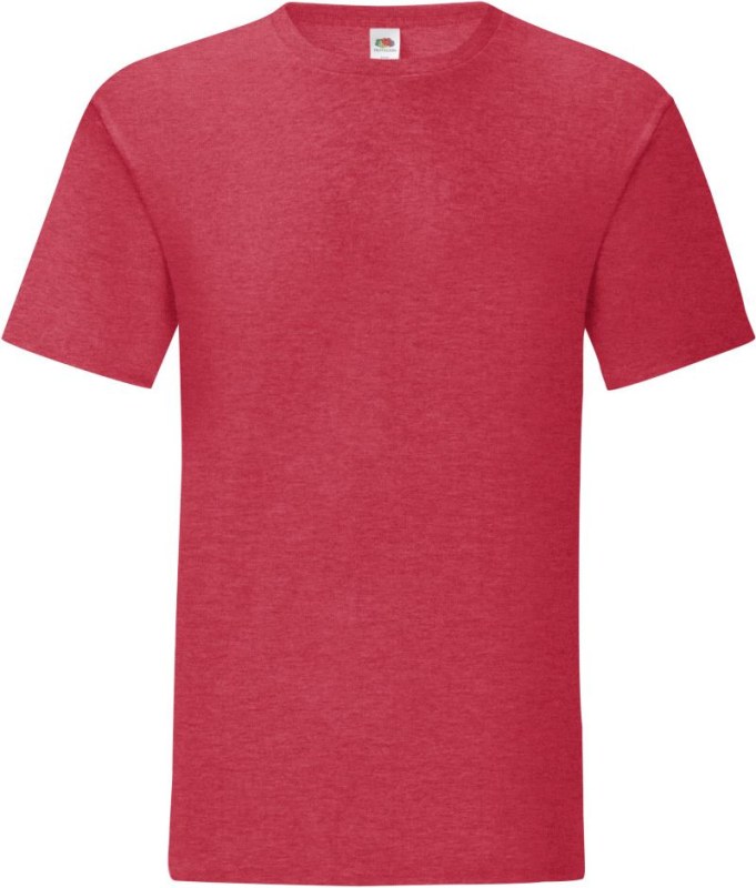 Fruit of the Loom Iconic 150 T Pánské tričko 16.1430 heather red