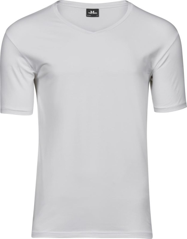 Tee Jays TJ 401 Pánské elastické tričko s výstřihem do V 18.0401 white
