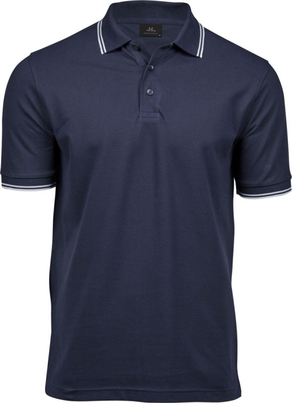 Tee Jays TJ 1407 Pánské elastické piqué polo "Stripe" 18.1407 navy/white