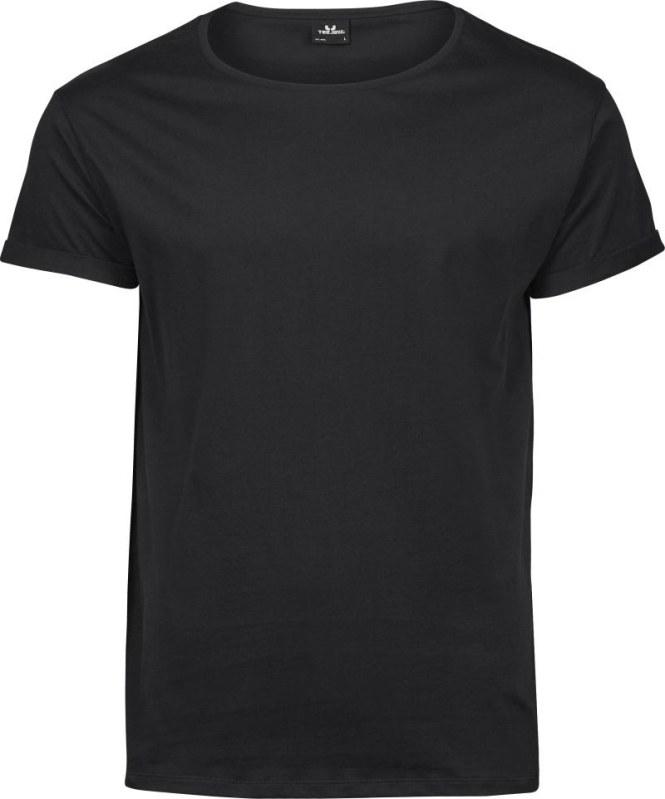 Tee Jays TJ 5062 Pánské tričko s&nbsp;rolovatelnými rukávy 18.5062 black - Pánské oblečení trička