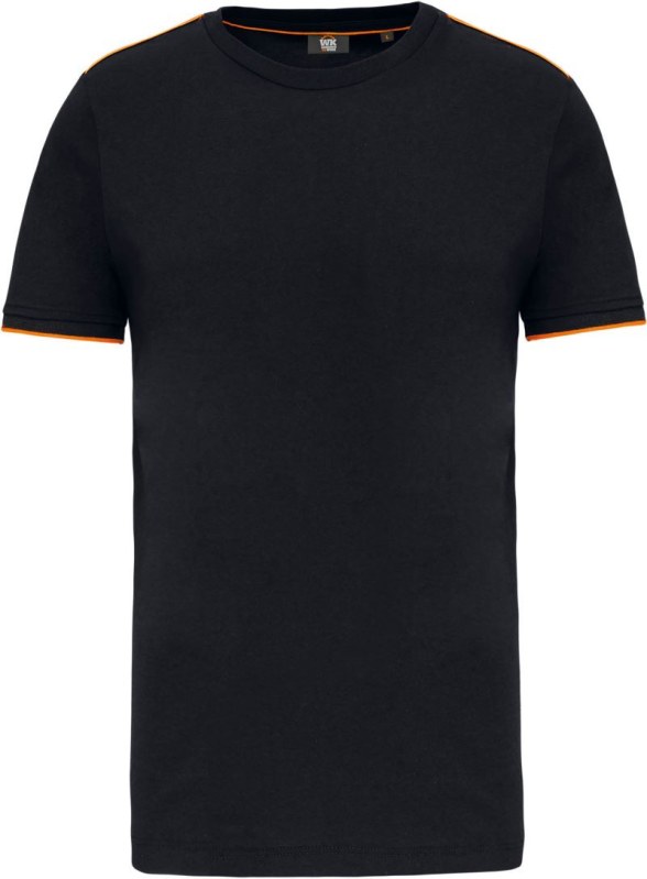 WK WK 3020 Pánské pracovní tričko "Day-to-Day" 20.3020 black/orange