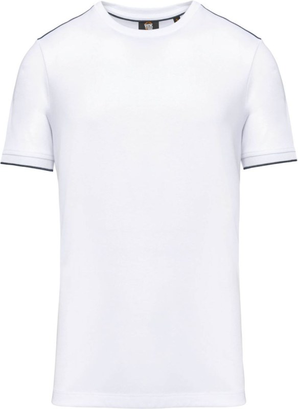 WK WK 3020 Pánské pracovní tričko "Day-to-Day" 20.3020 white/navy