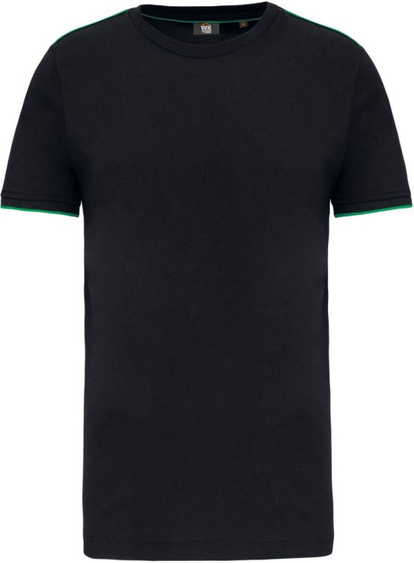 WK WK 3020 Pánské pracovní tričko "Day-to-Day" 20.3020 black/kelly green