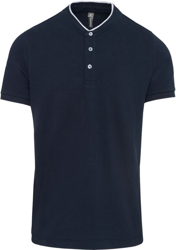 Kariban K 223 Pánské polo s&nbsp;mao límcem 20.K223 navy/white - Pánské oblečení trička
