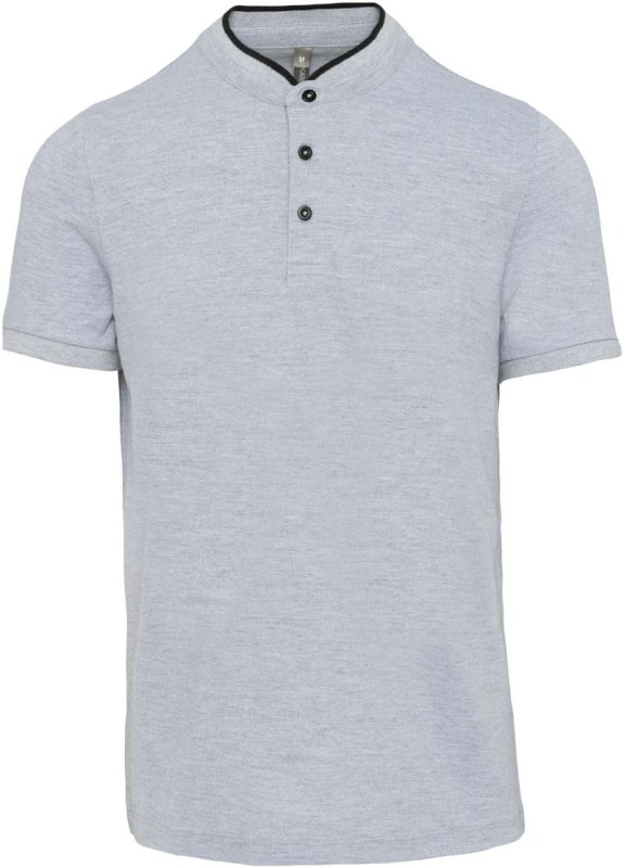 Kariban K 223 Pánské polo s mao límcem 20.K223 oxford grey/black