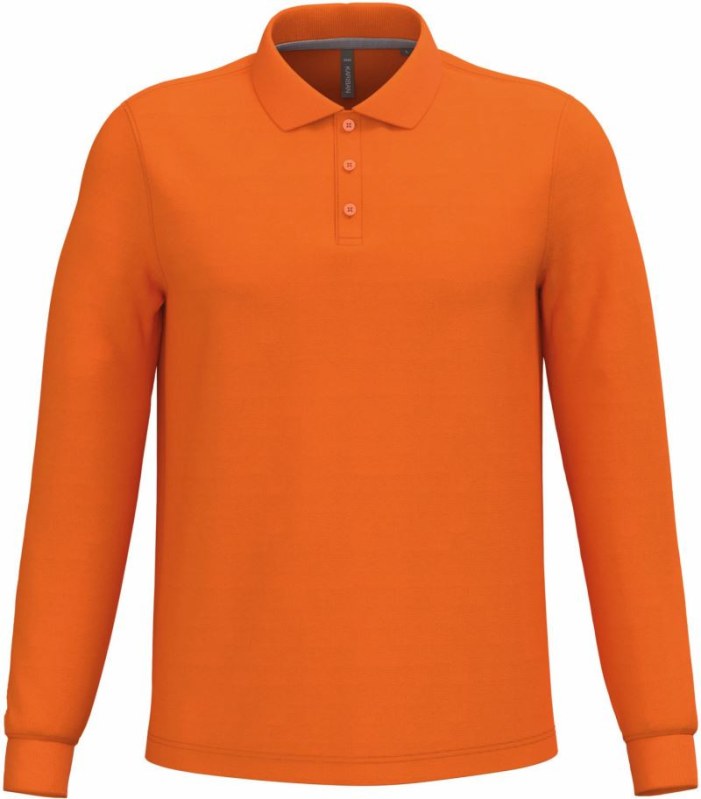 Kariban K 243 Pánské piqué polo s dlouhým rukávem 20.K243 orange