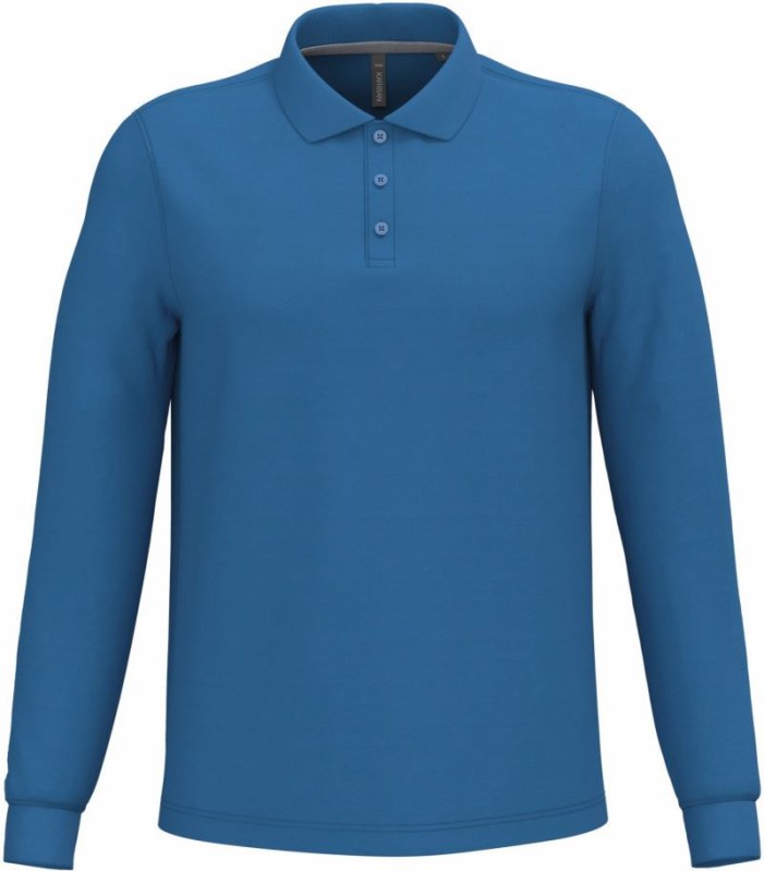 Kariban K 243 Pánské piqué polo s dlouhým rukávem 20.K243 light royal blue