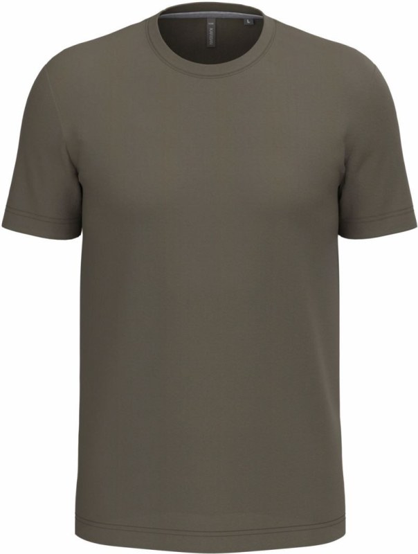 Kariban K 356 Pánské tričko 20.K356 dark khaki - Pánské oblečení trička