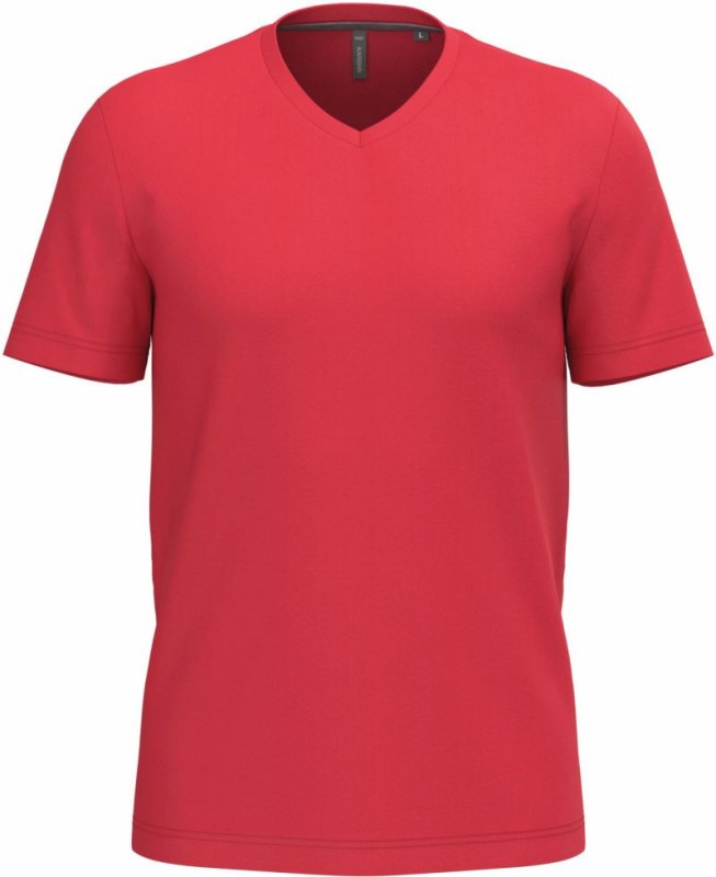 Kariban K 357 Pánské tričko s výstřihem do V 20.K357 red