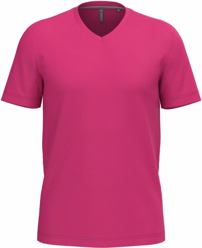 Kariban K 357 Pánské tričko s výstřihem do V 20.K357 fuchsia