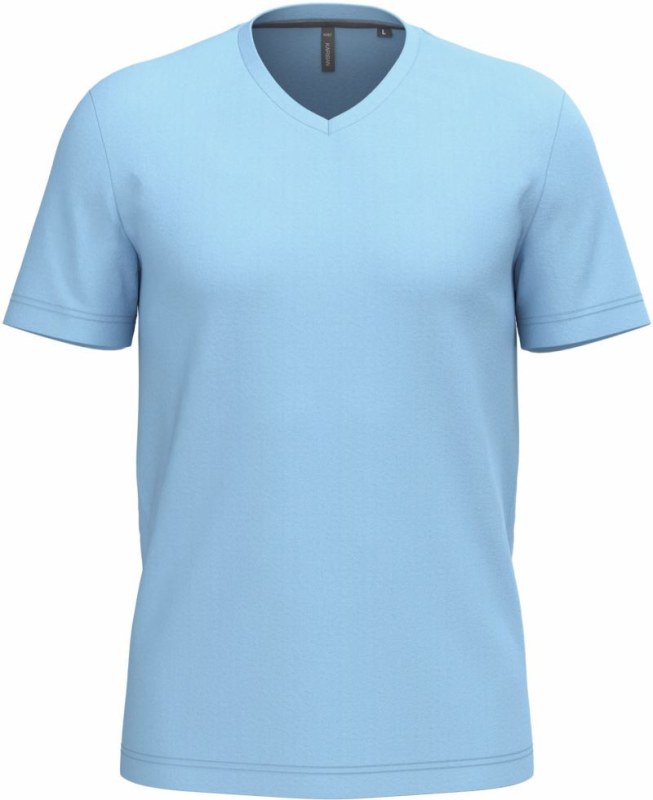 Kariban K 357 Pánské tričko s výstřihem do V 20.K357 sky blue