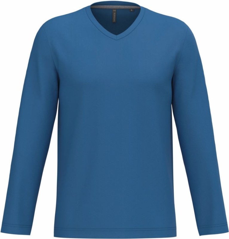 Kariban K 358 Pánské tričko do V s dl. rukávem 20.K358 light royal blue