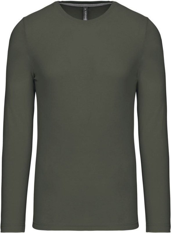 Kariban K 359 Pánské tričko s dlouhým rukávem 20.K359 dark khaki