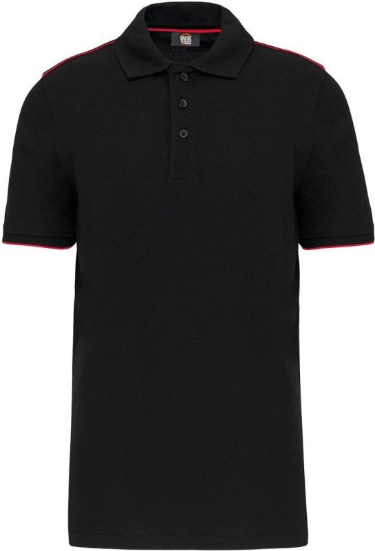WK WK 270 Pánské pracovní piqué polo "Day-to-Day" 20.W270 black/red