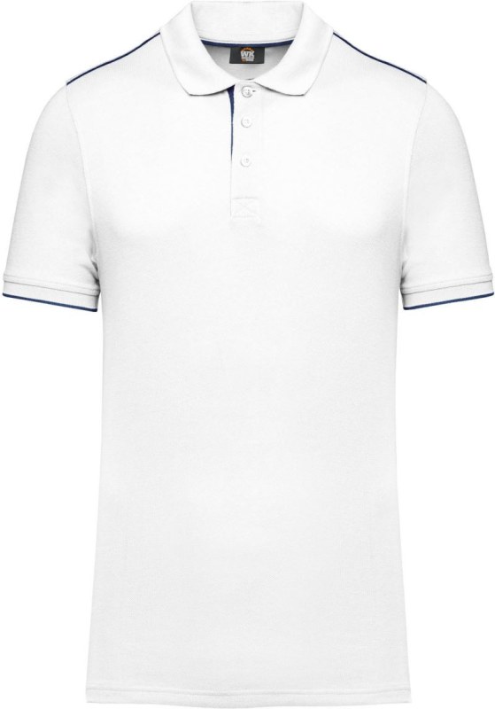 WK WK 270 Pánské pracovní piqué polo "Day-to-Day" 20.W270 white/navy