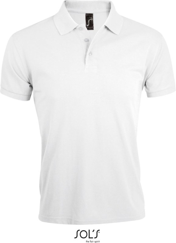 SOL´S Prime Men Pánské piqué polo z těžké bavlny 25.0571 white