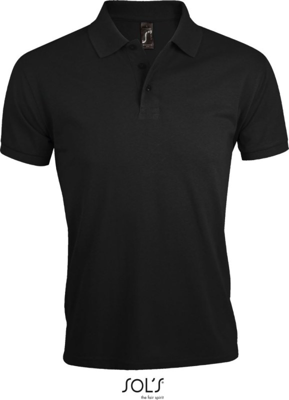 SOL´S Prime Men Pánské piqué polo z těžké bavlny 25.0571 black
