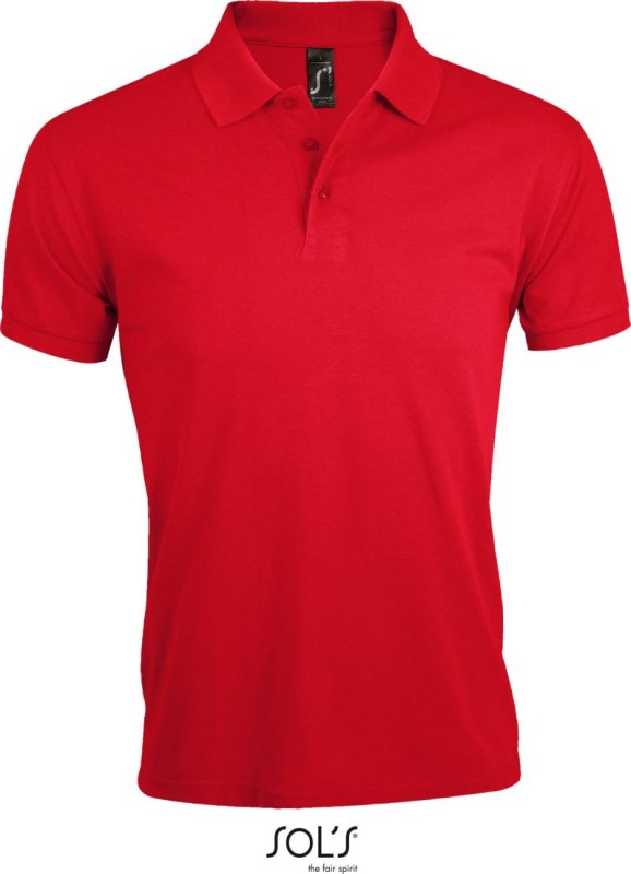 SOL´S Prime Men Pánské piqué polo z těžké bavlny 25.0571 red