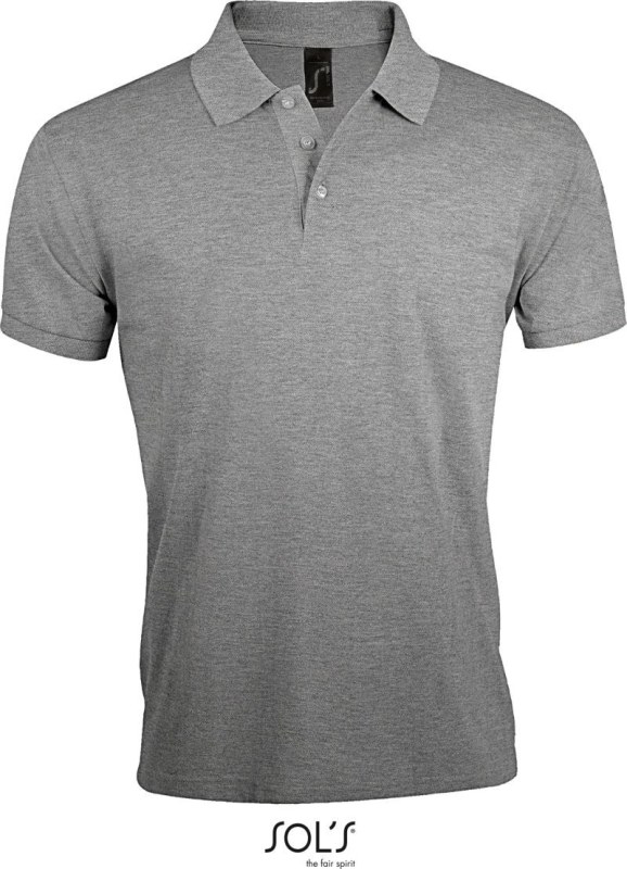 SOL´S Prime Men Pánské piqué polo z těžké bavlny 25.0571 grey melange