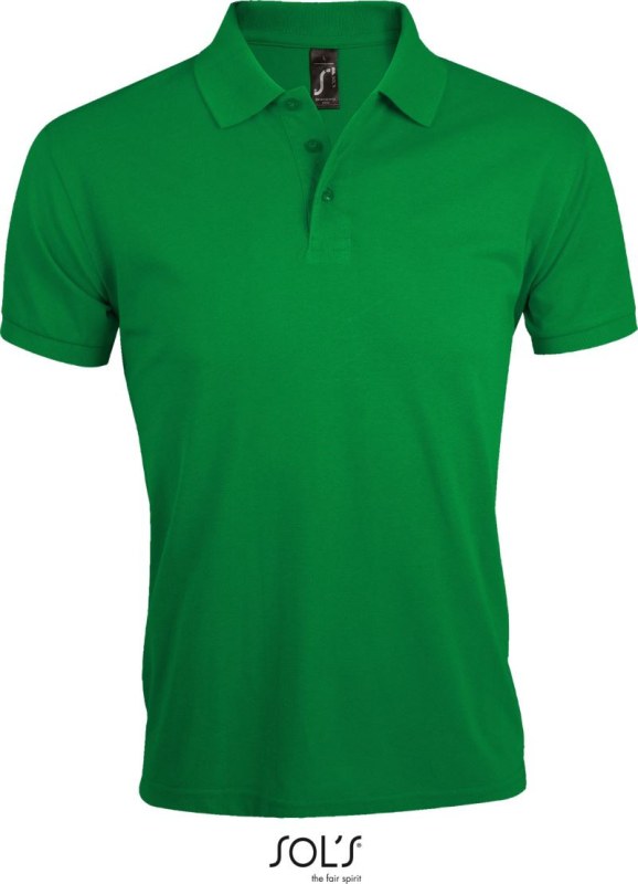 SOL´S Prime Men Pánské piqué polo z těžké bavlny 25.0571 kelly green