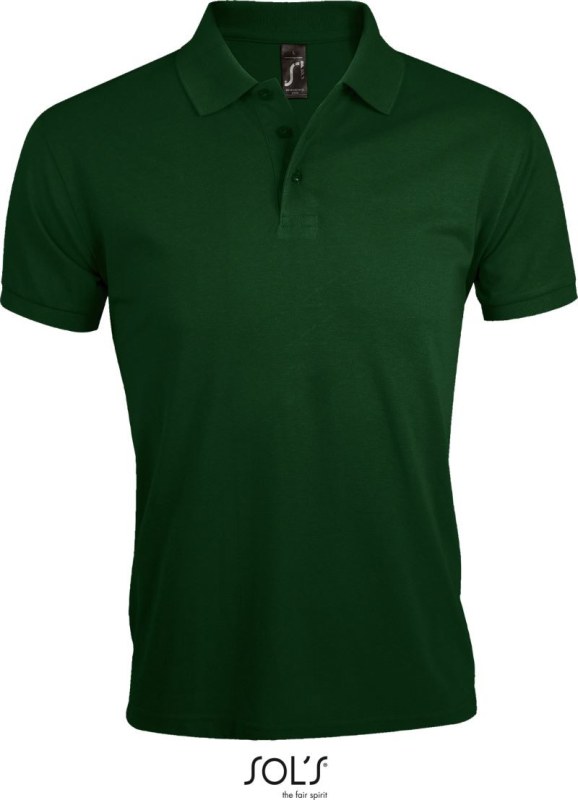 SOL´S Prime Men Pánské piqué polo z těžké bavlny 25.0571 bottle green