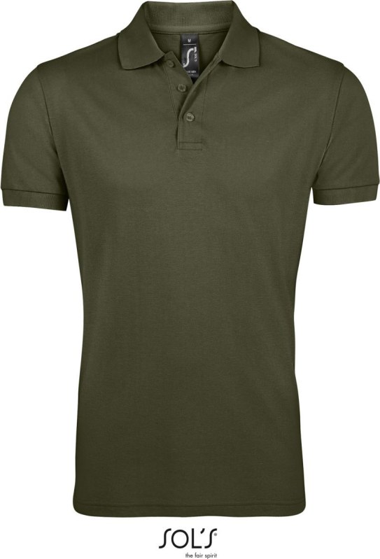 SOL´S Prime Men Pánské piqué polo z těžké bavlny 25.0571 army