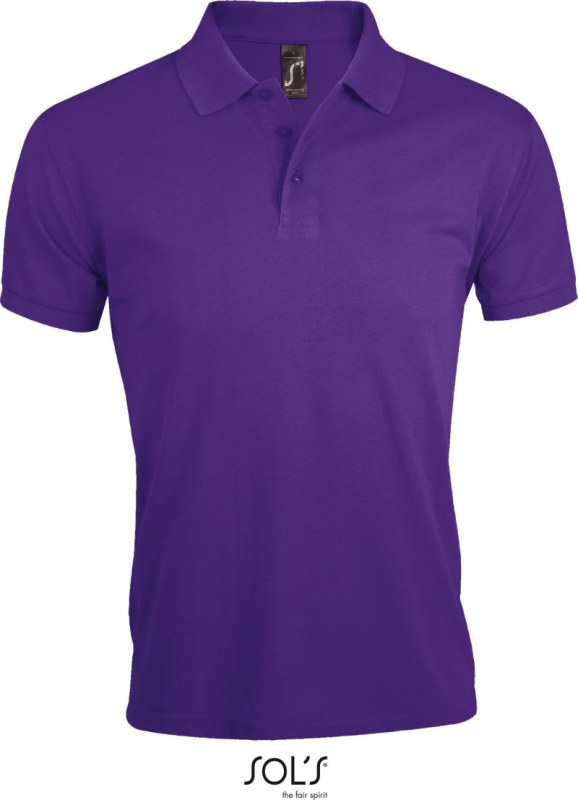 SOL´S Prime Men Pánské piqué polo z těžké bavlny 25.0571 dark purple