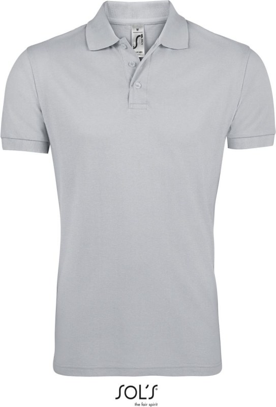 SOL´S Prime Men Pánské piqué polo z těžké bavlny 25.0571 pure grey