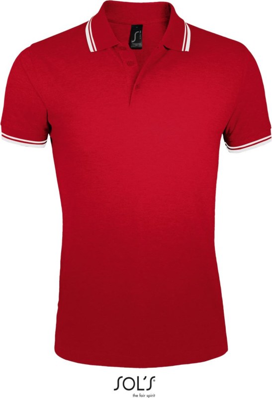 SOL´S Pasadena Men Pánské piqué polo 25.0577 red/white