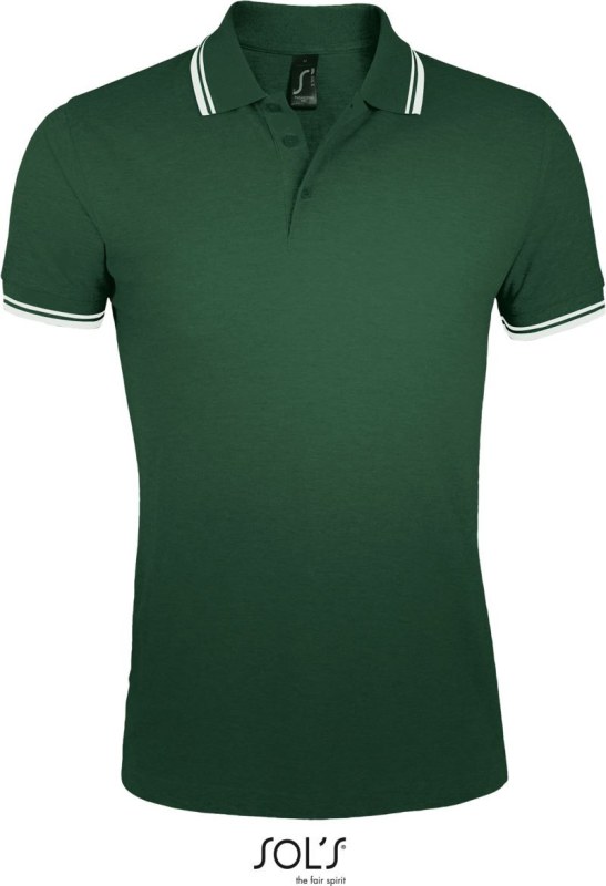 SOL´S Pasadena Men Pánské piqué polo 25.0577 forest green/white