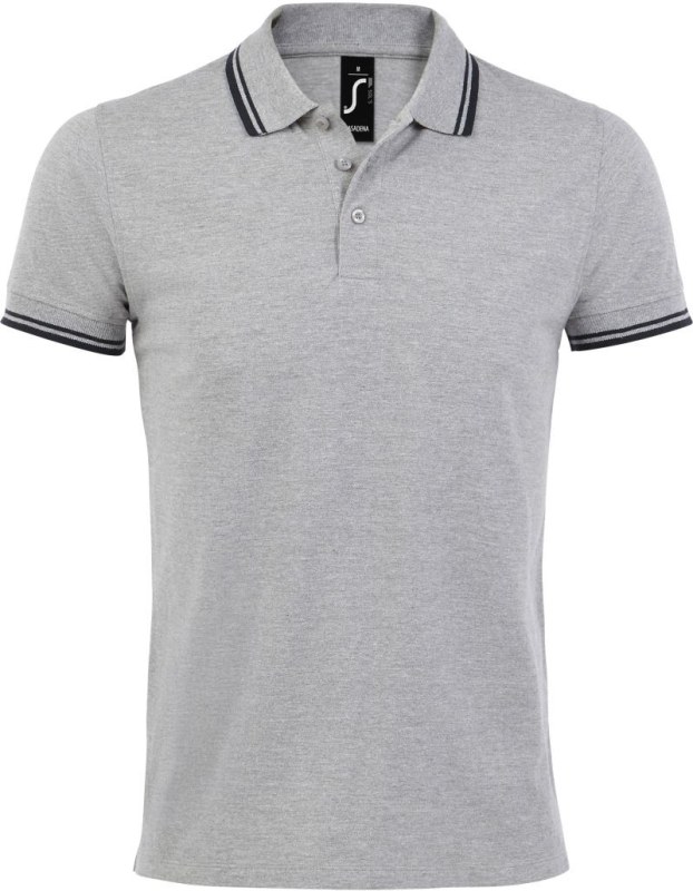 SOL´S Pasadena Men Pánské piqué polo 25.0577 grey melange/french navy
