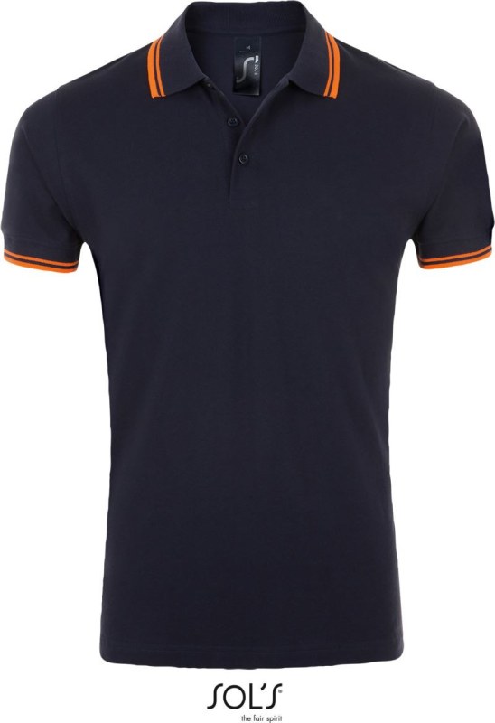 SOL´S Pasadena Men Pánské piqué polo 25.0577 french navy/neon orange