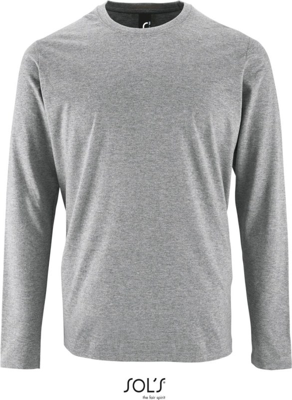 SOL´S Imperial LSL Men Pánské tričko s dlouhým rukávem 25.2074 grey melange