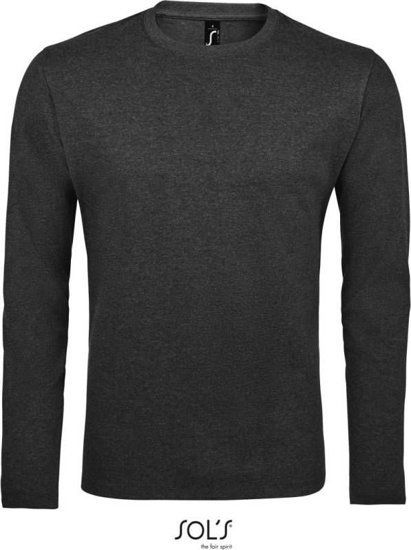 SOL´S Imperial LSL Men Pánské tričko s dlouhým rukávem 25.2074 charcoal melange