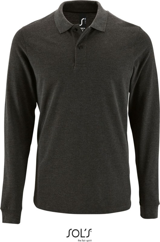 SOL´S Perfect LSL Men Pánské piqué polo s dlouhým rukávem 25.2087 charcoal melange