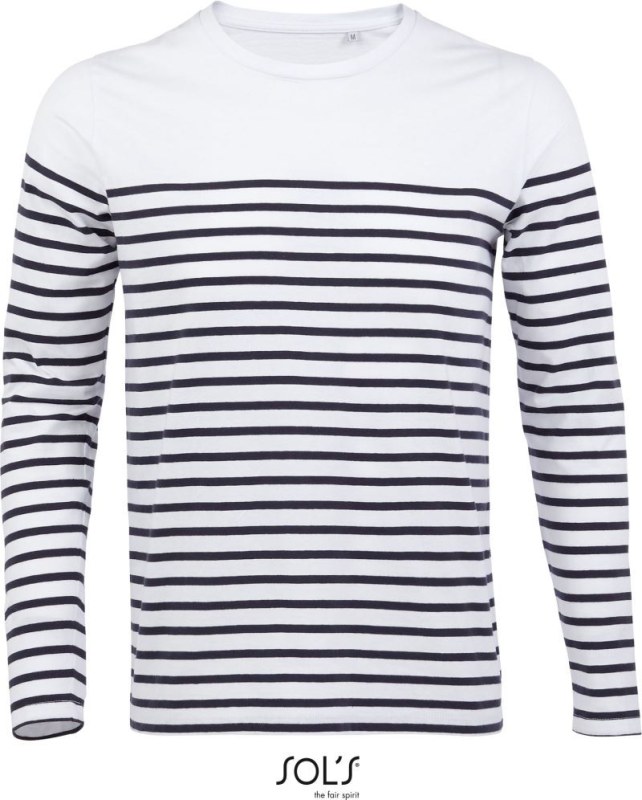 SOL´S Matelot LSL Men Pánské pruhované tričko s dlouhým rukávem 25.3099 white/navy