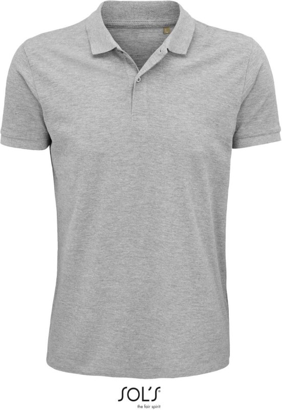 SOL´S Planet Men Pánské piqué polo z bio bavlny 25.3566 grey melange