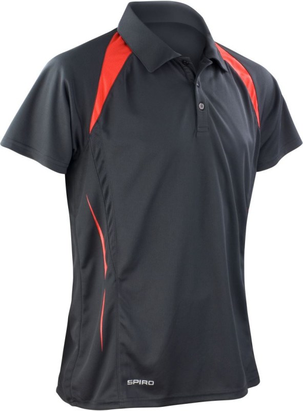 Spiro S 177M Pánské týmové piqué polo 29.177M black/red - Pánské oblečení trička