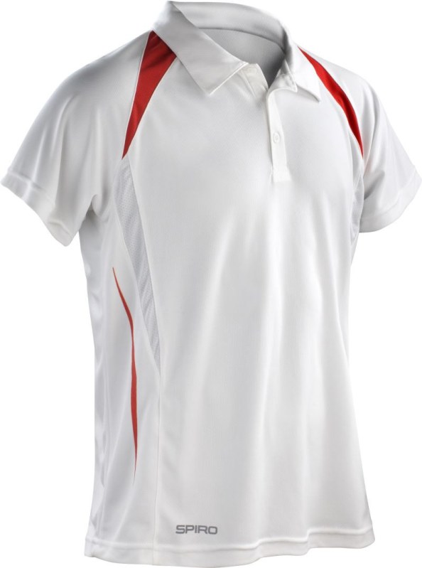 Spiro S 177M Pánské týmové piqué polo 29.177M white/red - Pánské oblečení trička