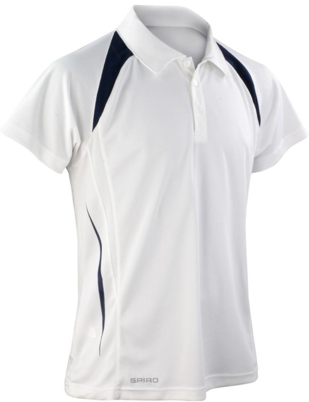 Spiro S 177M Pánské týmové piqué polo 29.177M white/navy - Pánské oblečení trička