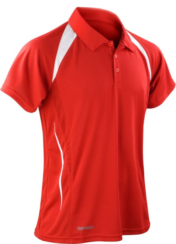 Spiro S 177M Pánské týmové piqué polo 29.177M red/white - Pánské oblečení trička