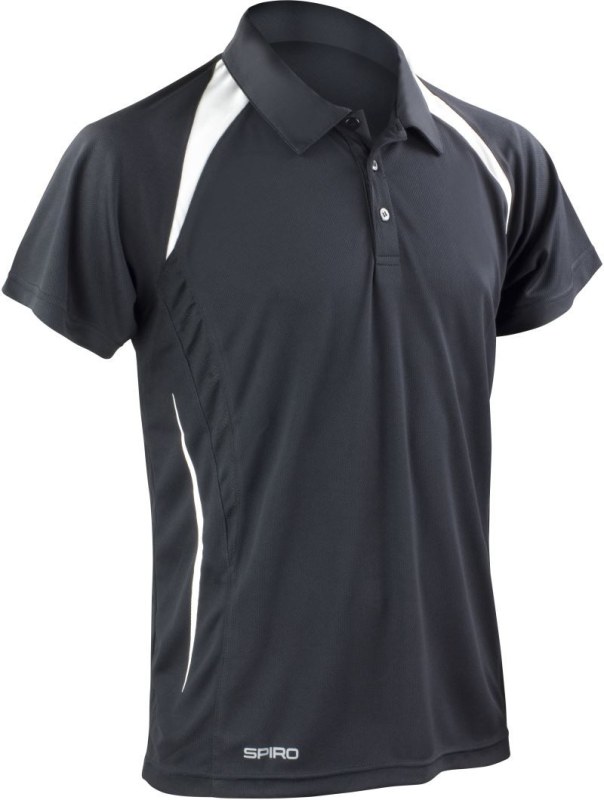 Spiro S 177M Pánské týmové piqué polo 29.177M black/white - Pánské oblečení trička