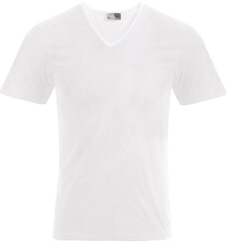 Promodoro 3082 Pánské tričko "Slim Fit" s výstřihem do V 40.3082 white