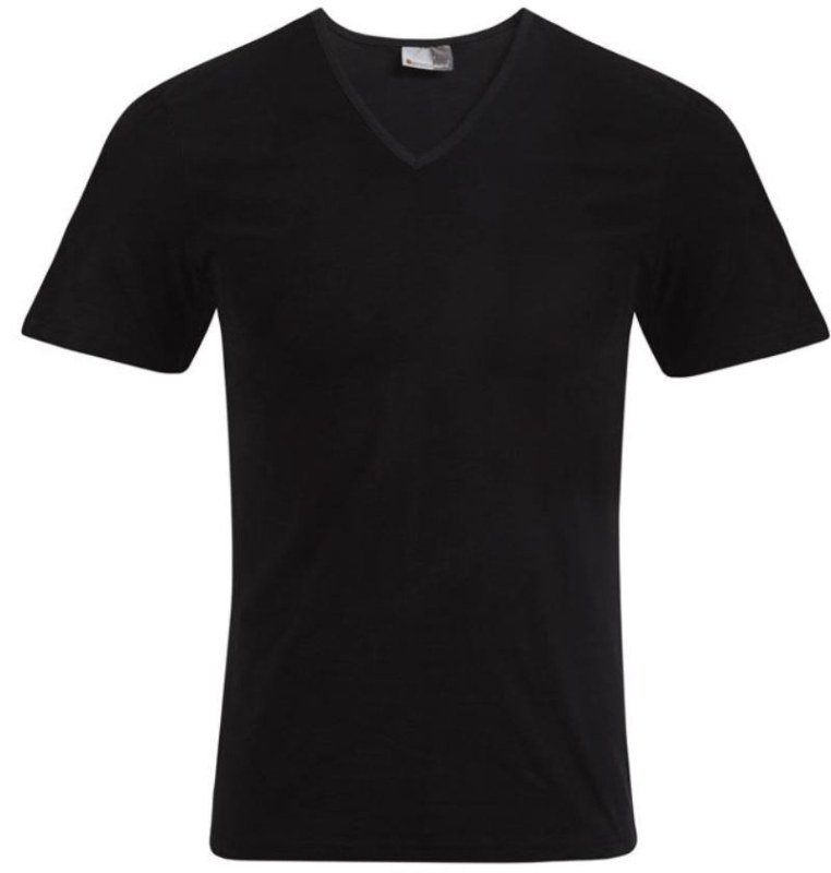 Promodoro 3082 Pánské tričko "Slim Fit" s&nbsp;výstřihem do V 40.3082 black - Pánské oblečení trička