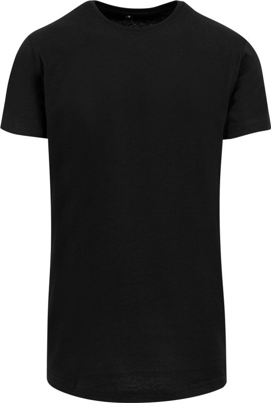 Build your Brand BY 028 Pánské tričko "Shaped Long" 56.0028 black