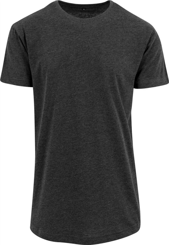 Build your Brand BY 028 Pánské tričko "Shaped Long" 56.0028 charcoal